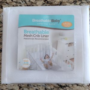 Breathable mesh crib liner
